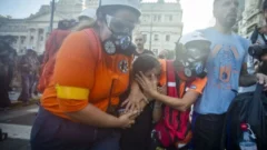 Una niña fue gaseada en la marcha de jubilados al Congreso