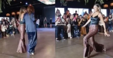 Resbalón con glamour: ayudaron a desfilar a Pampita Ardohain