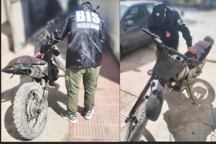 Allanaron un domicilio en Pocito y recuperaron una moto robada