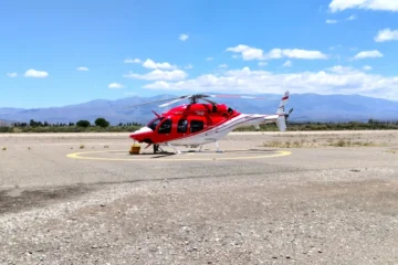 Aeroevacuaron a un iglesiano hacia el Hospital Rawson