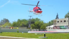 Un niño fue trasladado de urgencia en helicóptero desde Rodeo al Hospital Rawson