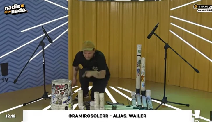 El percusionista sanjuanino que deslumbró en el streaming de Nico Occhiato