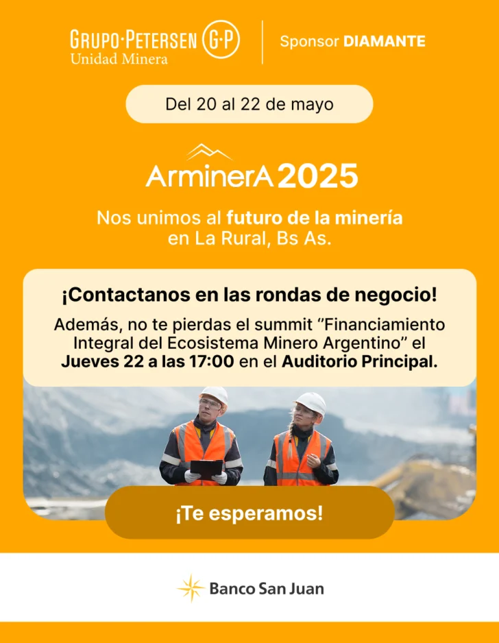 Banco San Juan y Grupo Petersen, presente en Arminera 2025 con una agenda estratégica