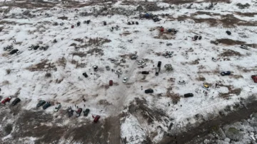El furor de la nieve en San Juan, visto desde un drone