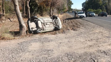 Aparatoso vuelco sorprendió en 9 de Julio