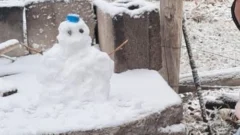 Las primeras postales en familia y con amigos que dejó la nevada en San Juan