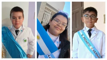 La emoción de jurar lealtad a la bandera: tres pequeños sanjuaninos con amor por la Patria