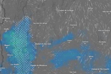 Así avanza la ola de frío polar en San Juan: imágenes satelitales muestran nieve, viento y lluvias