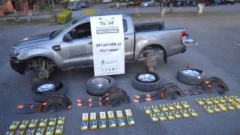 Una mujer llevaba las ruedas de su camioneta “rellenas” de cocaína