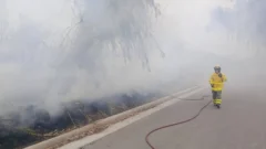 Bomberos combatieron un impactante incendio en Jáchal