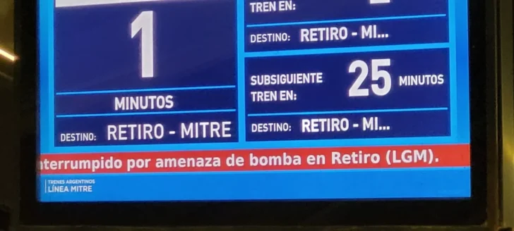 Evacuaron la estación Retiro por una amenaza de bomba
