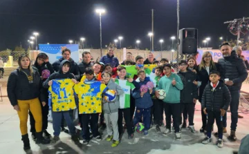Inauguraron un playón deportivo en el Barrio Margarita Ferrá de Pocito