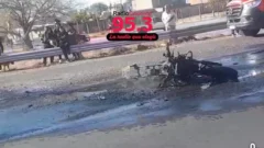Violento choque en Ruta 20: una moto se incendió tras ser embestida por un auto