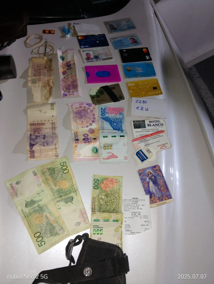 Robo armado en Caucete: detuvieron a dos y secuestraron drogas