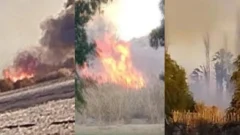 Tres focos de incendio se desataron y preocuparon a los sanjuaninos