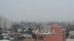 Otra vez, la niebla complicó la visibilidad en San Juan