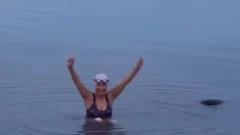 Una atleta sanjuanina se probó en el Lago Argentino para una gran competencia