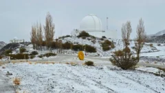 El temporal de Santa Rosa cubrió de blanco al CASLEO
