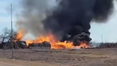Se incendió parte de un depósito en una finca de Caucete