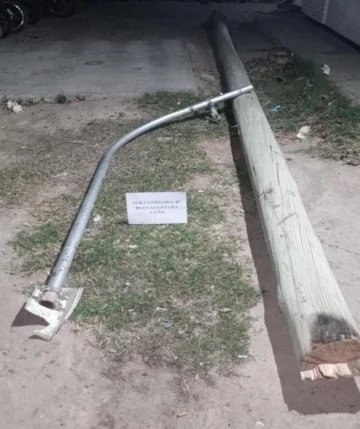 Cortó un poste de luz con una motosierra porque estaba por caer y la policía ahora lo investiga