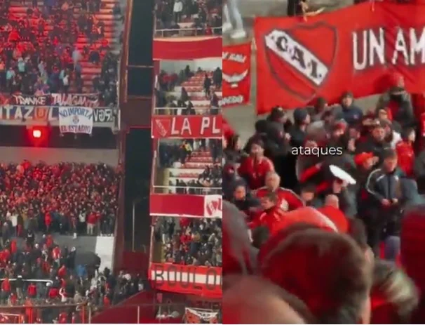 Violencia ante la U de Chile: el video que publicó Independiente