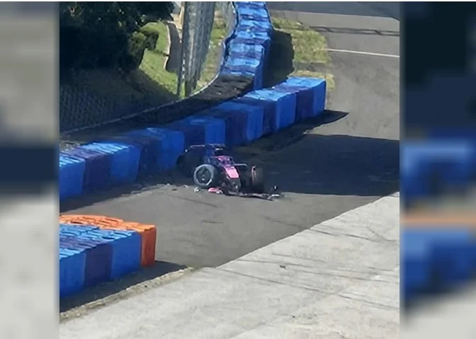 Colapinto tuvo un fuerte accidente en las pruebas de la F1 en Hungría