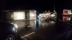 Cinco heridos tras fuerte choque frontal e incendio