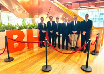 Orrego se reunió con autoridades de BHP y Vicuña en Australia