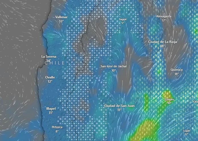 Mirá en vivo on line cómo avanza la lluvia con el Temporal de Santa Rosa en San Juan