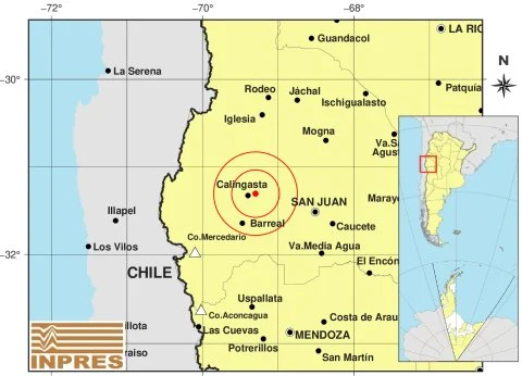 Un intenso sismo movió el lunes en San Juan