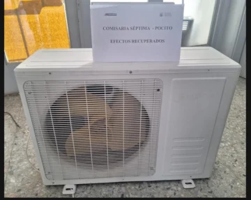 Hallaron un aire acondicionado robado en Pocito