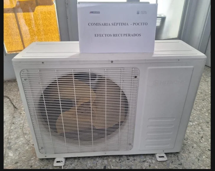 Hallaron un aire acondicionado robado en Pocito