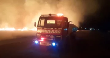 Sorprendente incendio de pastizales generó alarma en Pocito