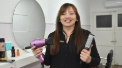 Andrea, la estilista sanjuanina que cumplió su sueño y peinó a Gimena Accardi