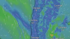 Mirá en vivo cómo avanza el viento Zonda en San Juan