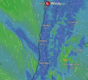 Mirá en vivo cómo avanza el viento Zonda en San Juan