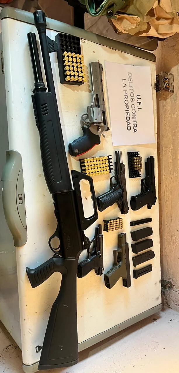 Operativo en Chimbas: secuestraron armas de fuego y municiones