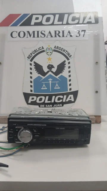 Fue detenido por robar en Caucete y su madre entregó el estéreo