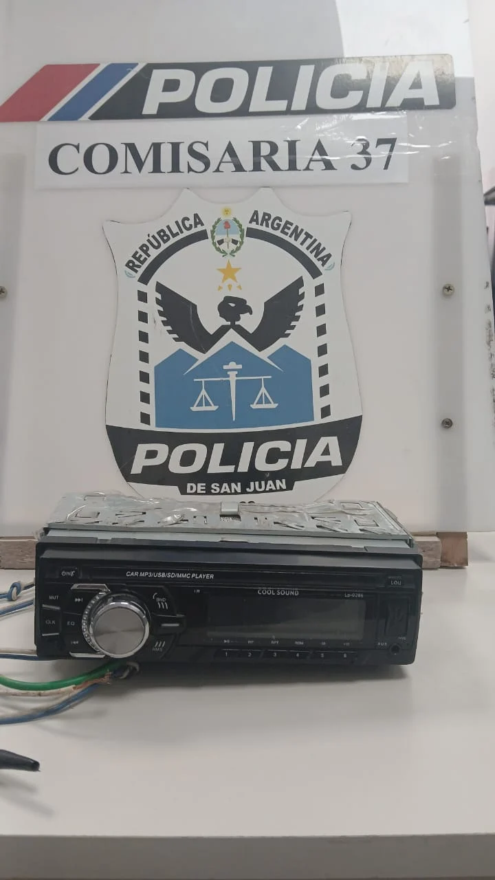 Fue detenido por robar en Caucete y su madre entregó el estéreo