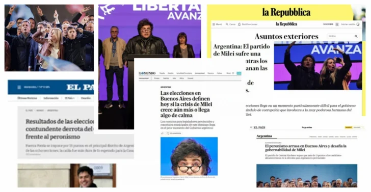 Los principales medios del mundo reflejaron la derrota de Javier Milei