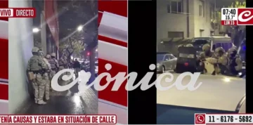 Terror en Crónica TV: un hombre con un cuchillo irrumpió en el canal y generó pánico