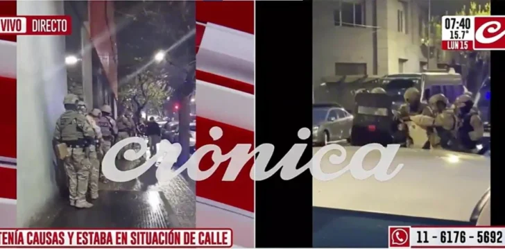 Terror en Crónica TV: un hombre con un cuchillo irrumpió en el canal y generó pánico