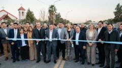 Obra clave: Orrego inauguró la repavimentación de la Ruta 153