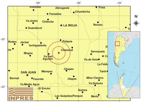 Tembló en La Rioja y se percibió intensamente en San Juan
