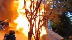 Explosión y fuego por una fuga de gas: las llamas se extendieron varios metros