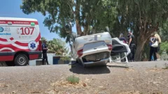 Volcó un auto tras un aparatoso choque en Albardón