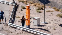 Paso de Agua Negra: instalaron cuatro tótems de emergencia y comunicación