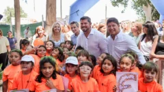 El gobernador Orrego visitó la colonia de verano de Santa Lucía