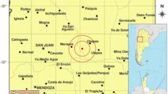 Un fuerte sismo en La Rioja se percibió en San Juan, este martes