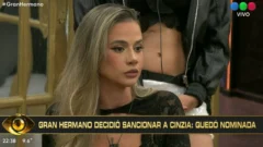 Gran Hermano sancionó a Cinzia por hablar de información del afuera y quedó en placa